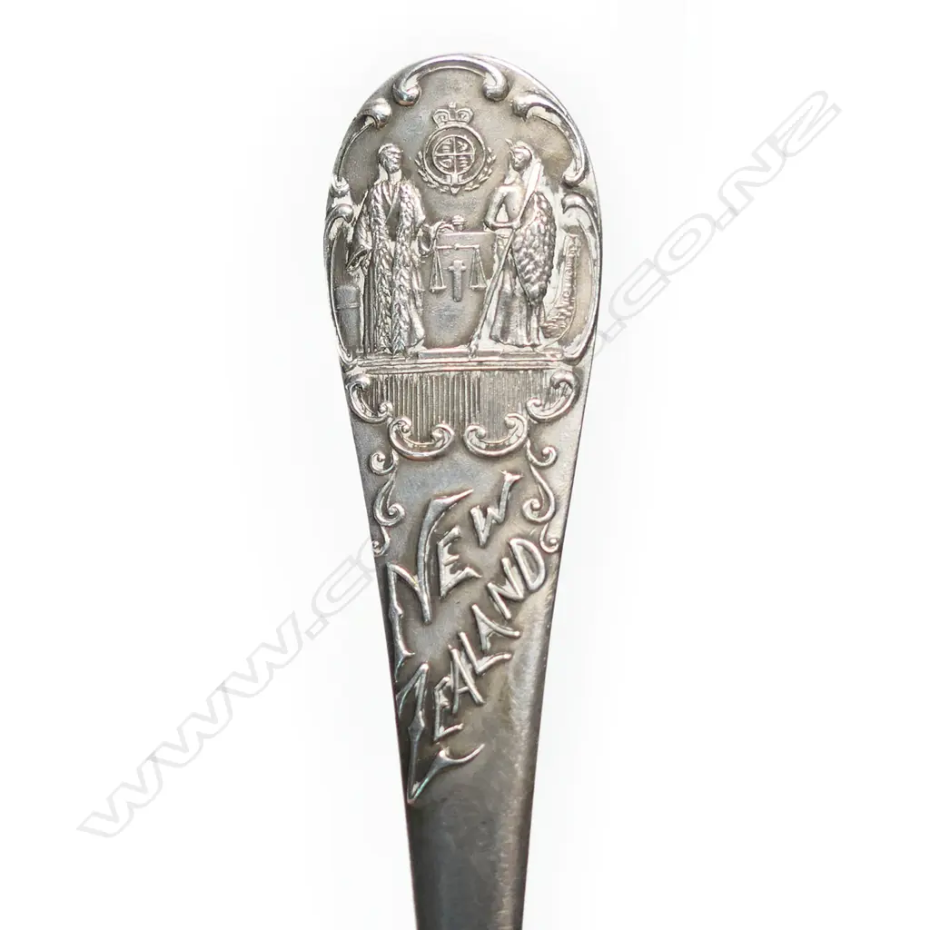 A set of four 'Sterling' silver 'New Zealand' and Maori themed teaspoons, Image 1++